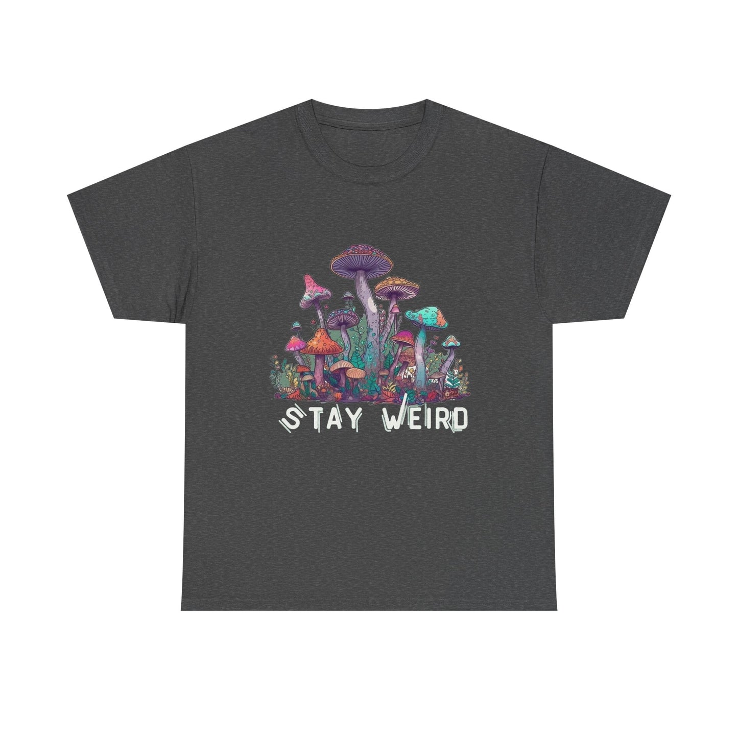 Trippy Mushroom Hunter Tshirt Mystical Graphic Vibe Unisex Stay Weird Retro