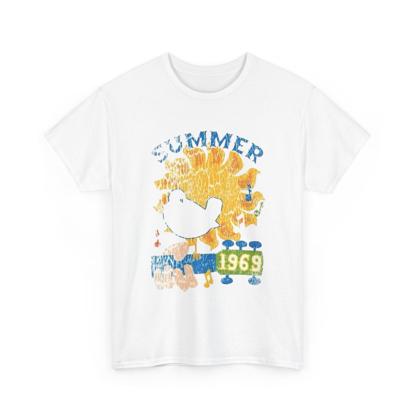 Woodstock Summer 1969 Graphic T-Shirt Cotton Tee New Gift Vintage