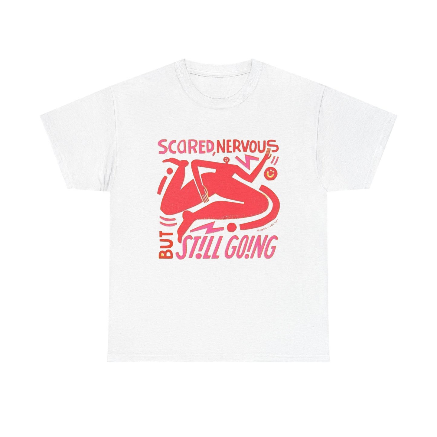 Scared And Nervous Graphic T-Shirt Unisex Heavy Cotton Tee Gift