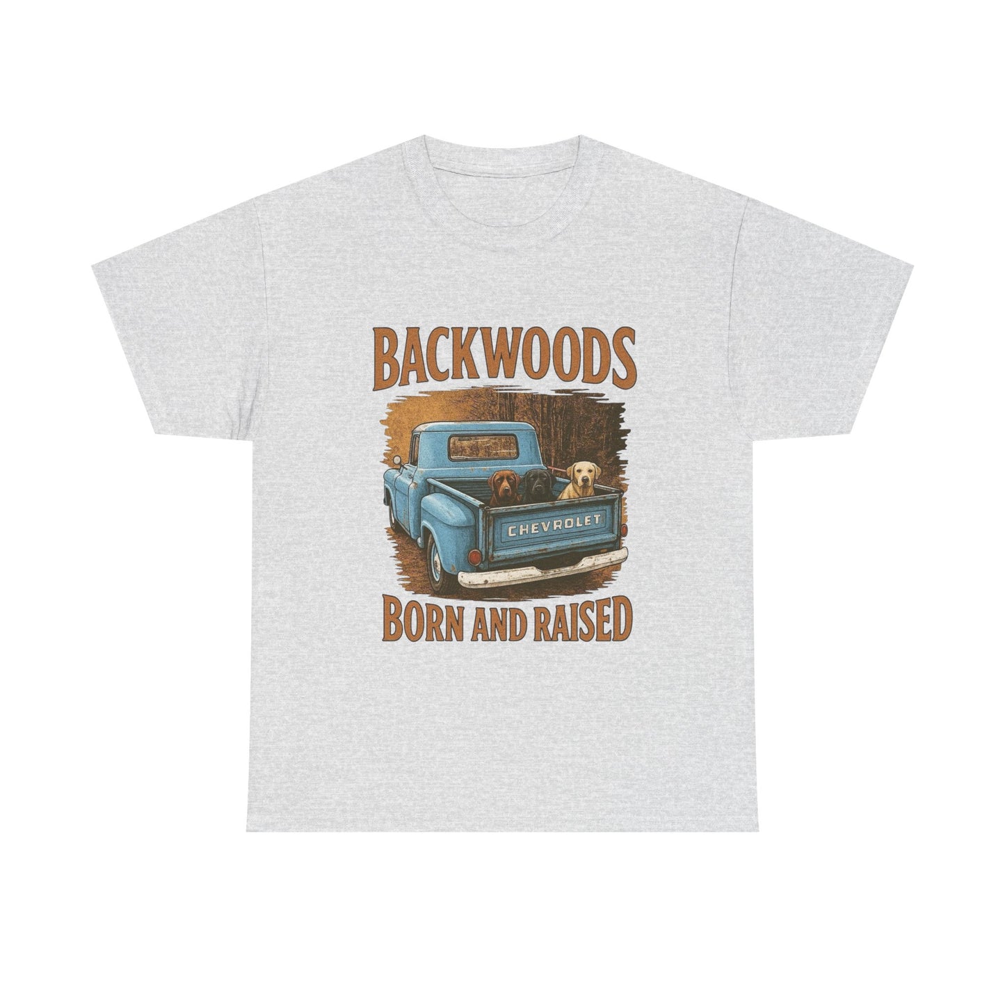 Backwoods Born And Raised Graphic T Shirt Unisex Heavy Cotton Tee