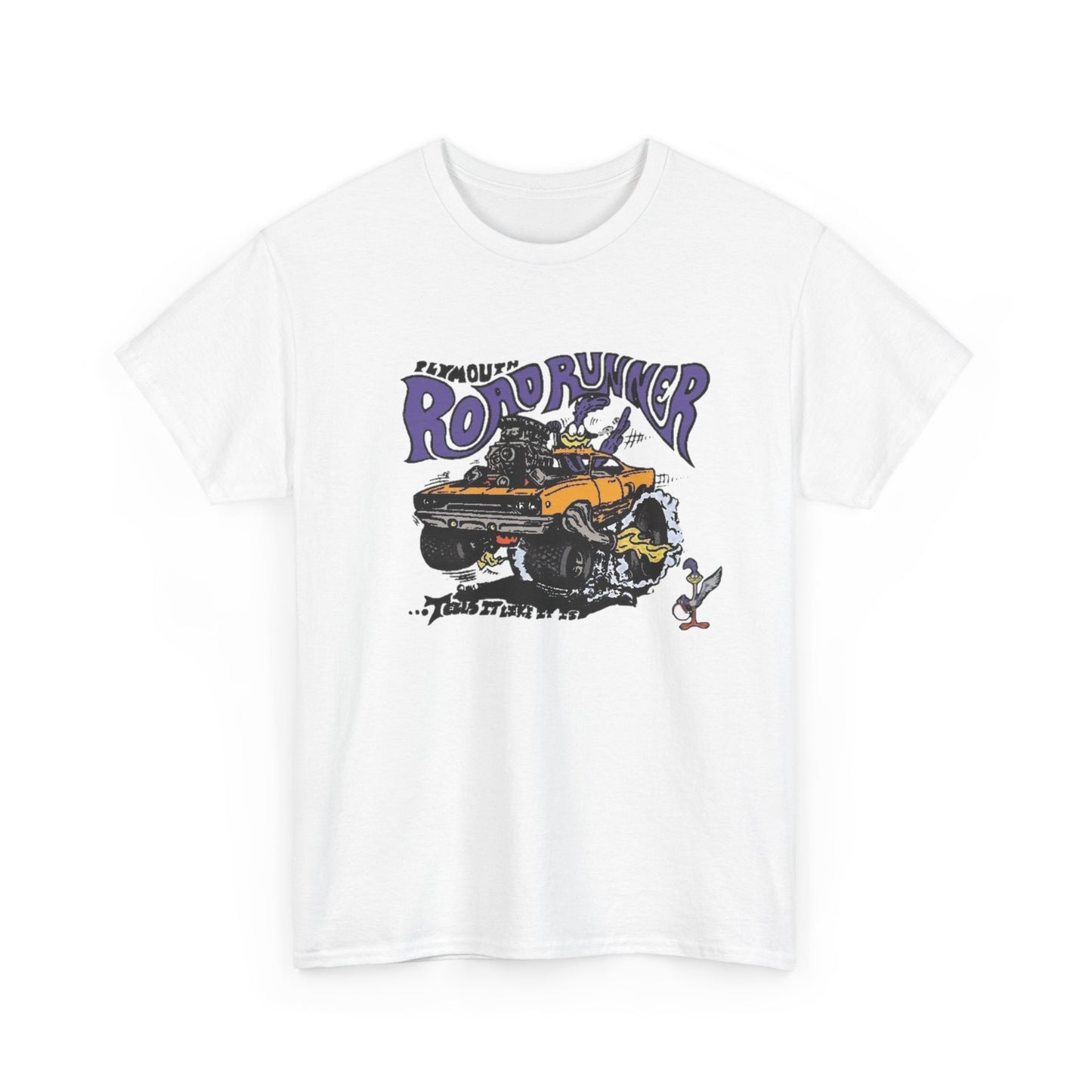 Vintage Roadrunner HEMI Muscle Graphic T Shirt NEW Unisex Heavy Cotton Tee