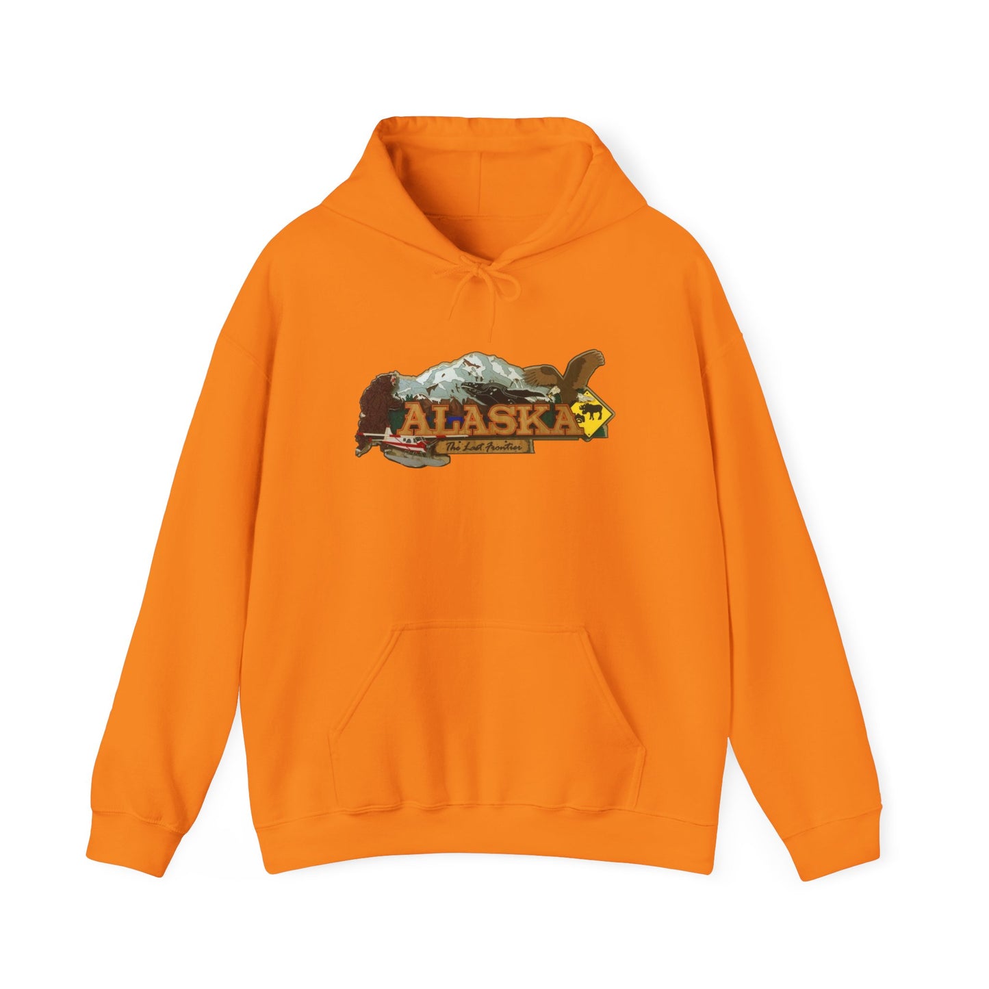Alaska The Last Frontier Graphic Hoodie  Unisex Heavy Blend™ Hooded Sweatshirt