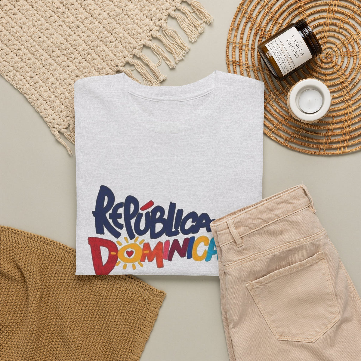 Dominican Republic Graphic T Shirt Men's Retro Heavy Cotton Tee