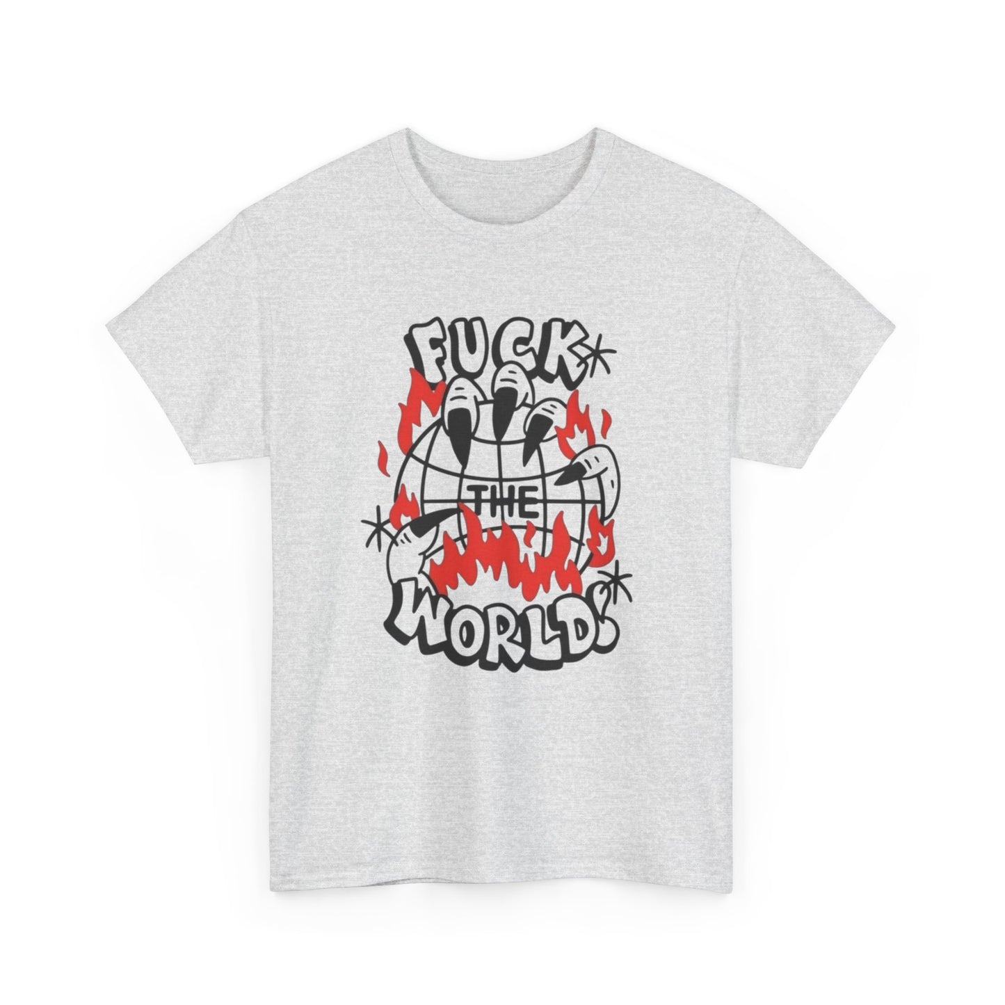 F The World Graphic T Shirt NEW Unisex Heavy Cotton Tee