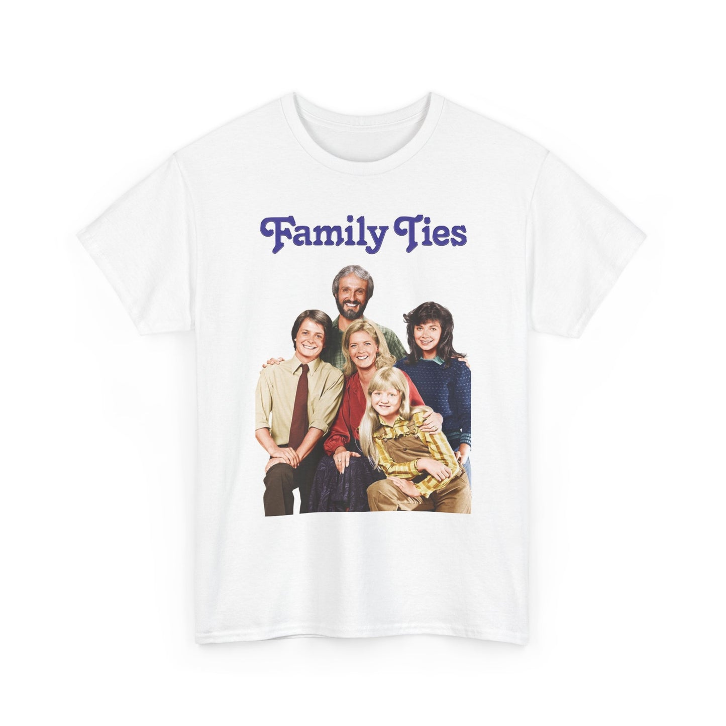 Family Ties Graphic T Shirt Vintage Retro Tv Show Unisex Heavy Cotton Tee
