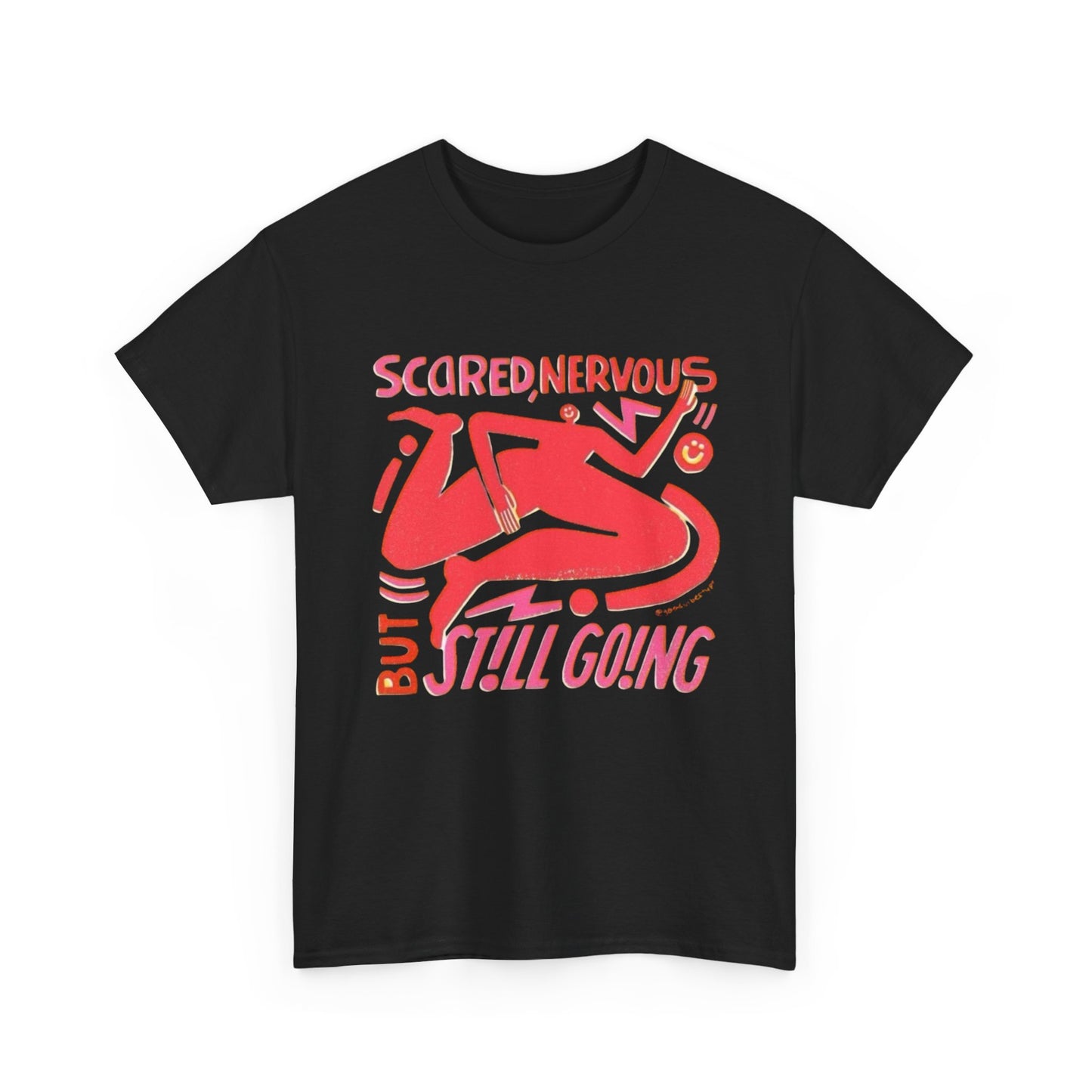 Scared And Nervous Graphic T-Shirt Unisex Heavy Cotton Tee Gift