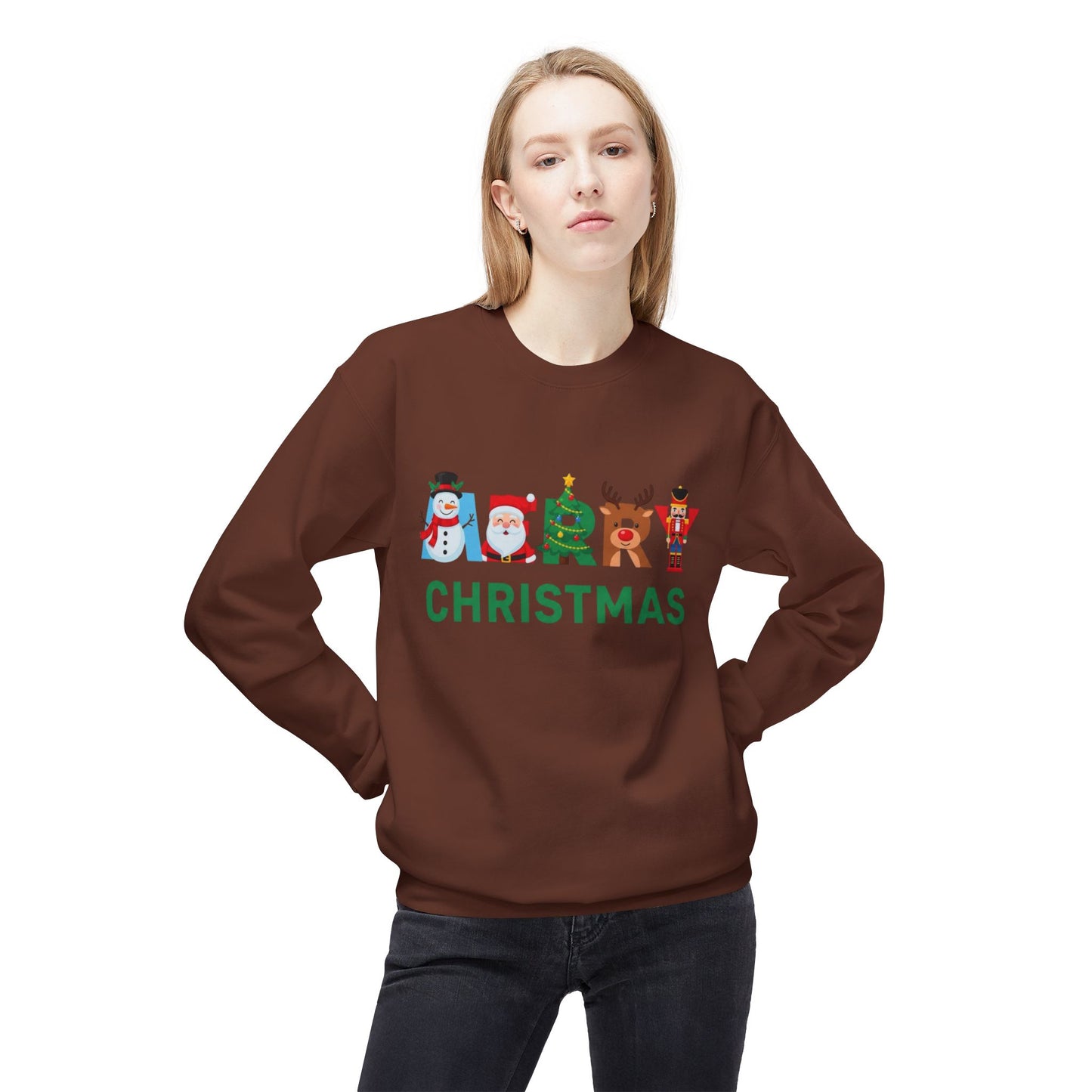 Merry Christmas Ornaments Sweater NEW Unisex Fleece Crewneck Sweatshirt