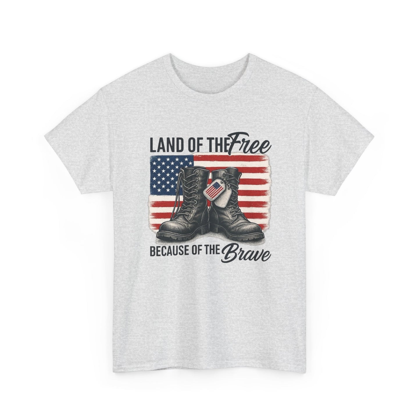 Land Of The Free Because Of The Brave USA Graphic T Shirt NEW ADULT Tee