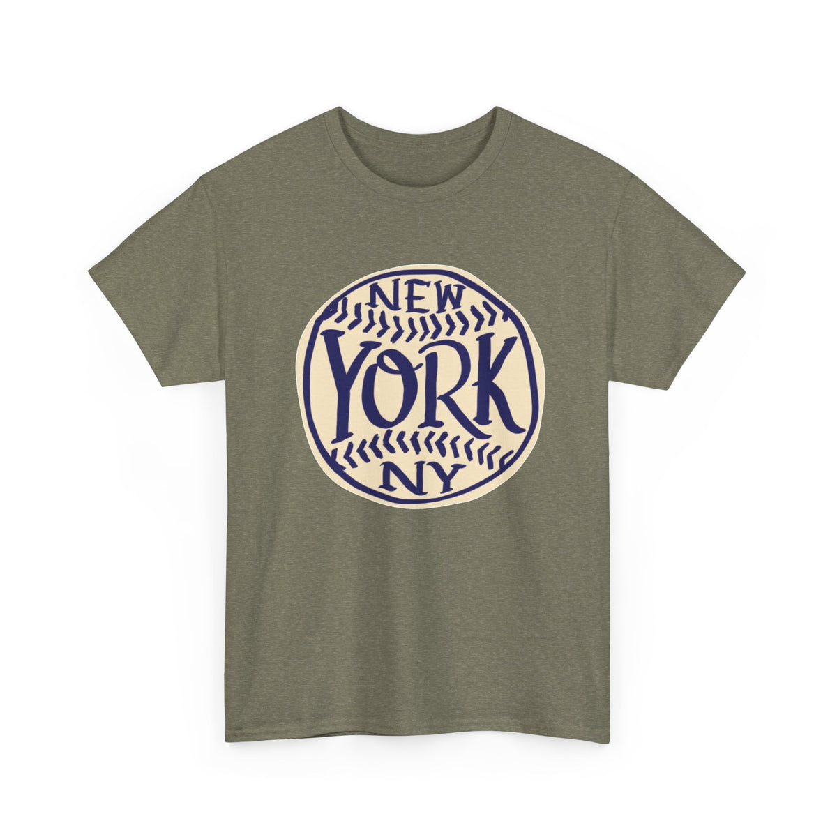 New York Retro Baseball Graphic T Shirt Men's Heavy Cotton Tee