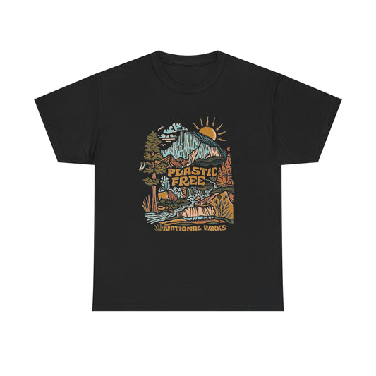 Plastic Free National Parks Graphic T Shirt Unisex Heavy Cotton Tee