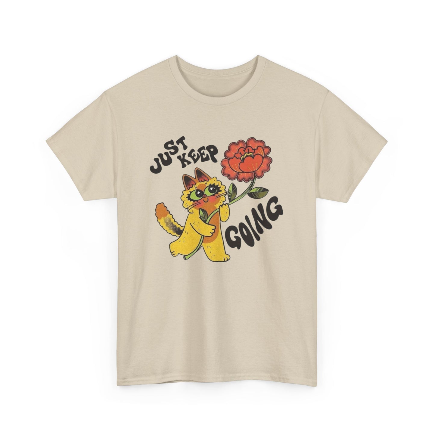 Just Keep Going T Shirt Unisex Heavy Cotton Tee