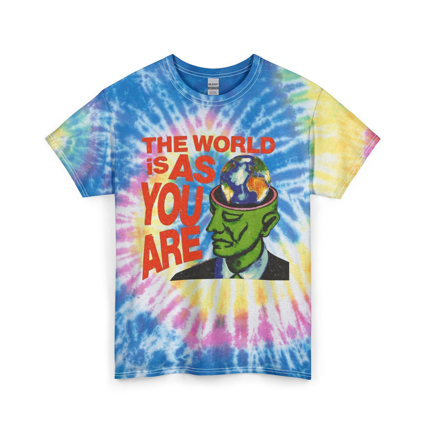 The World Is As You Are Art Graphic T Shirt  Unisex Tie Dye Cotton Tee