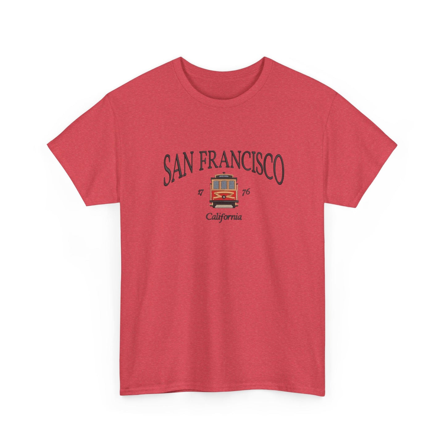 San Francisco California Trolly Graphic T Shirt NEW Unisex Heavy Cotton Tee
