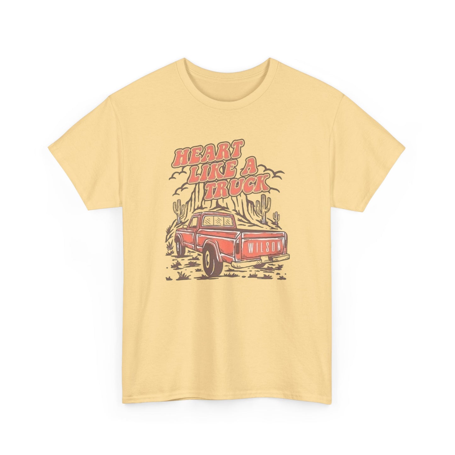 Heart Like A Truck Graphic T Shirt Unisex Heavy Cotton Tee
