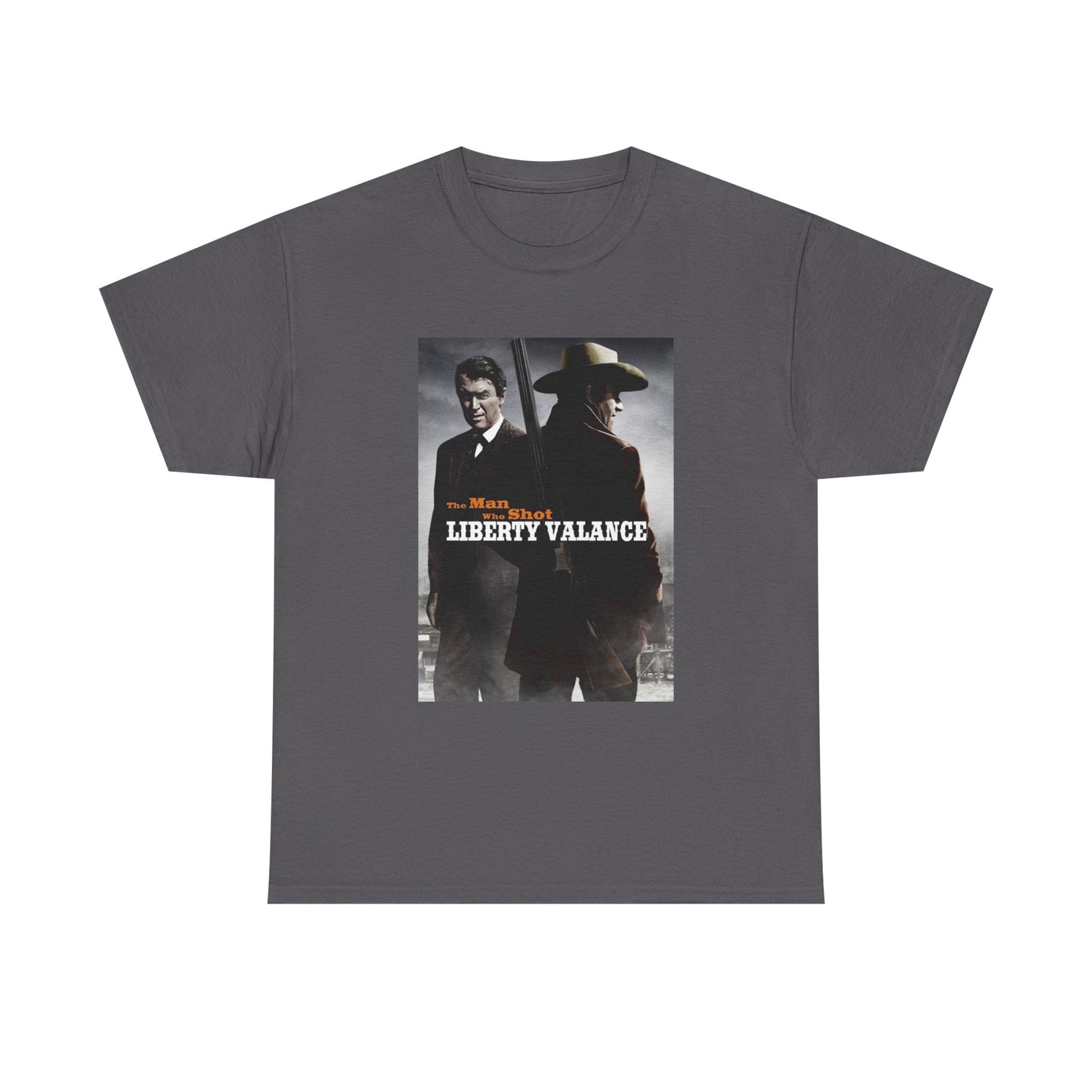 The Man Who Shot Liberty Valance Tshirt Vintage Poster Unisex Heavy Cotton Tee 1