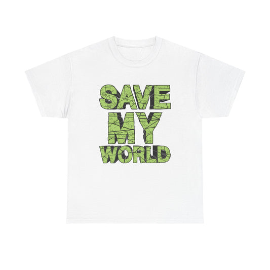 Save My World Graphic T Shirt Brand New Cotton Tee