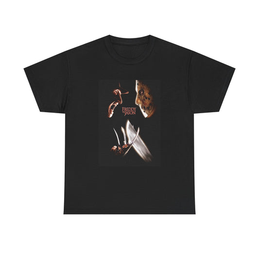 Freddy VS Jason Tshirt Vintage Horror Film Movie Halloween Unisex Heavy Cotton