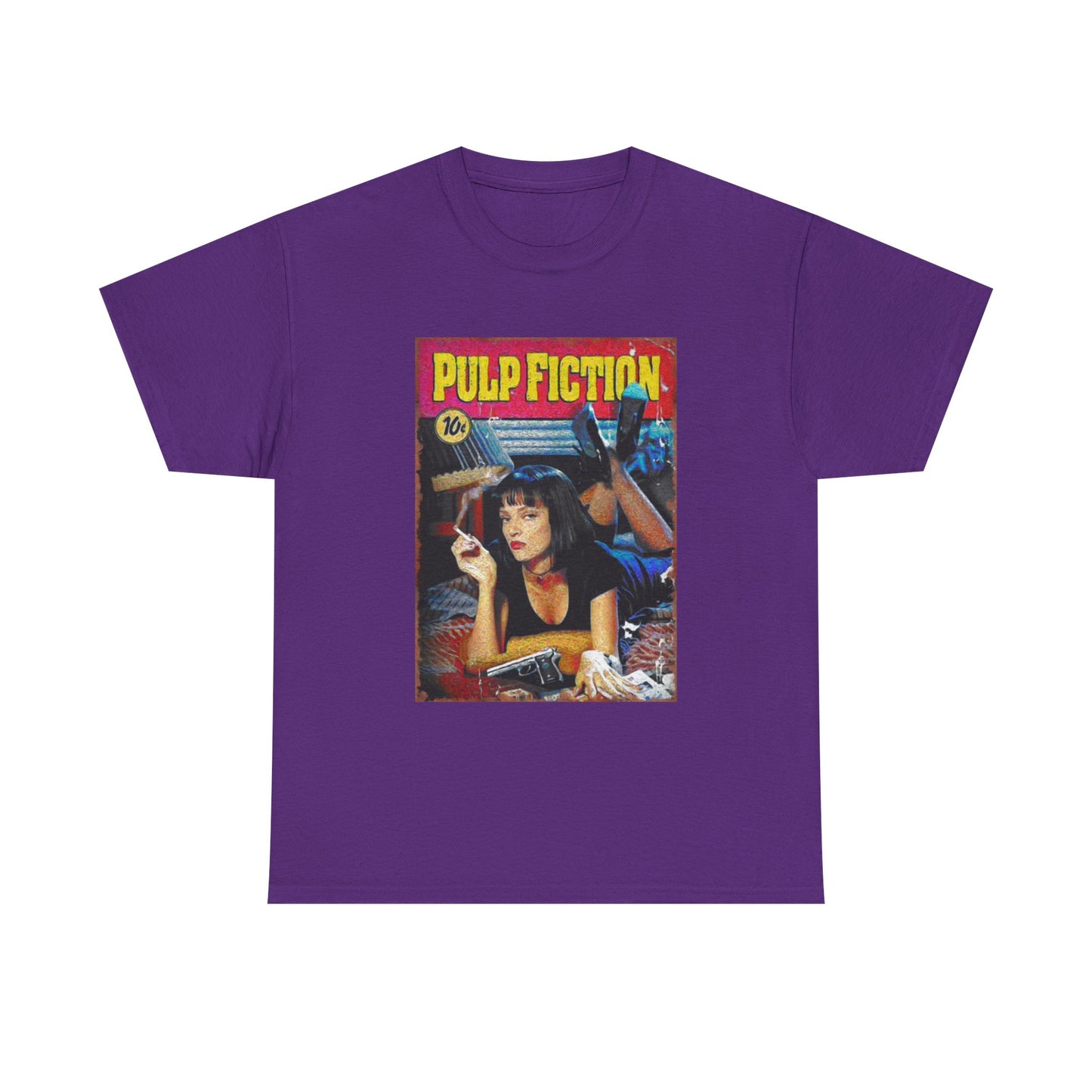 Pulp fiction T-shirt vintage graphic retro movie poster Unisex Heavy Cotton Tee