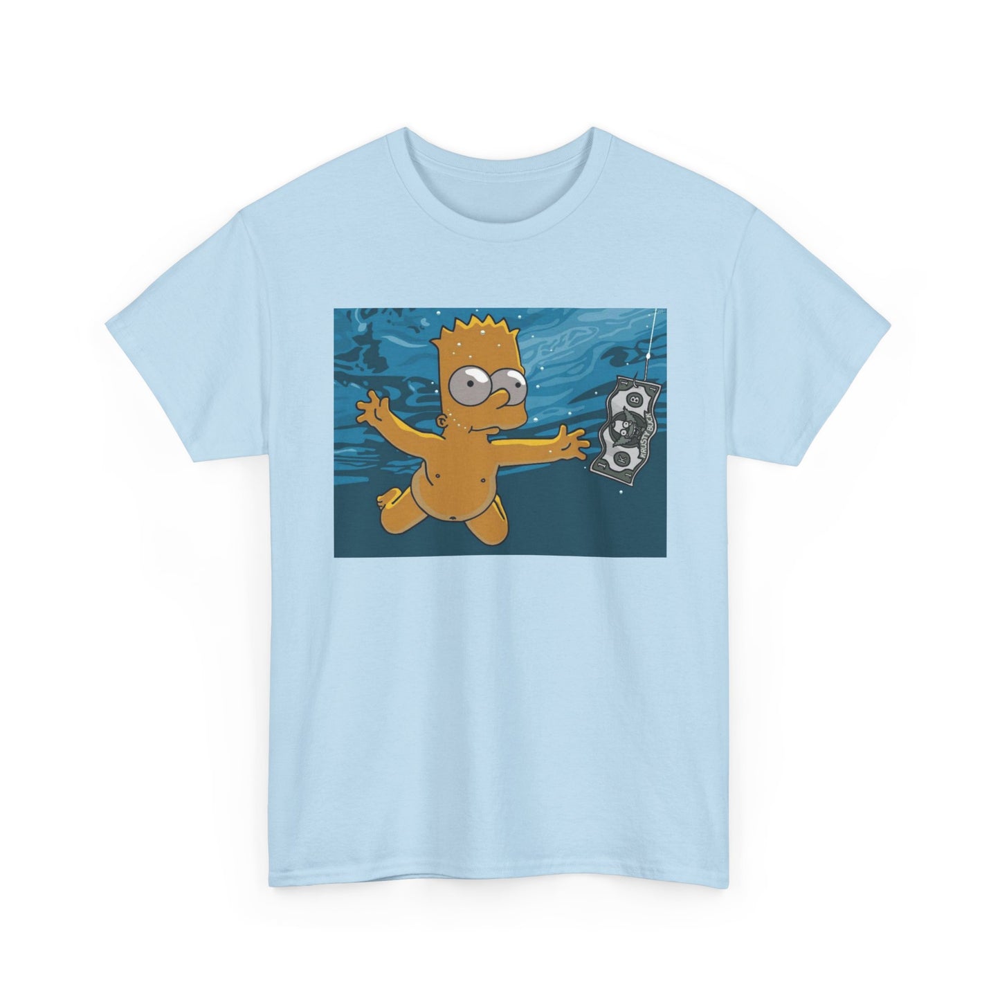 Simpsons T-shirt vintage nirvana retro art funny graphic Unisex Heavy Cotton Tee