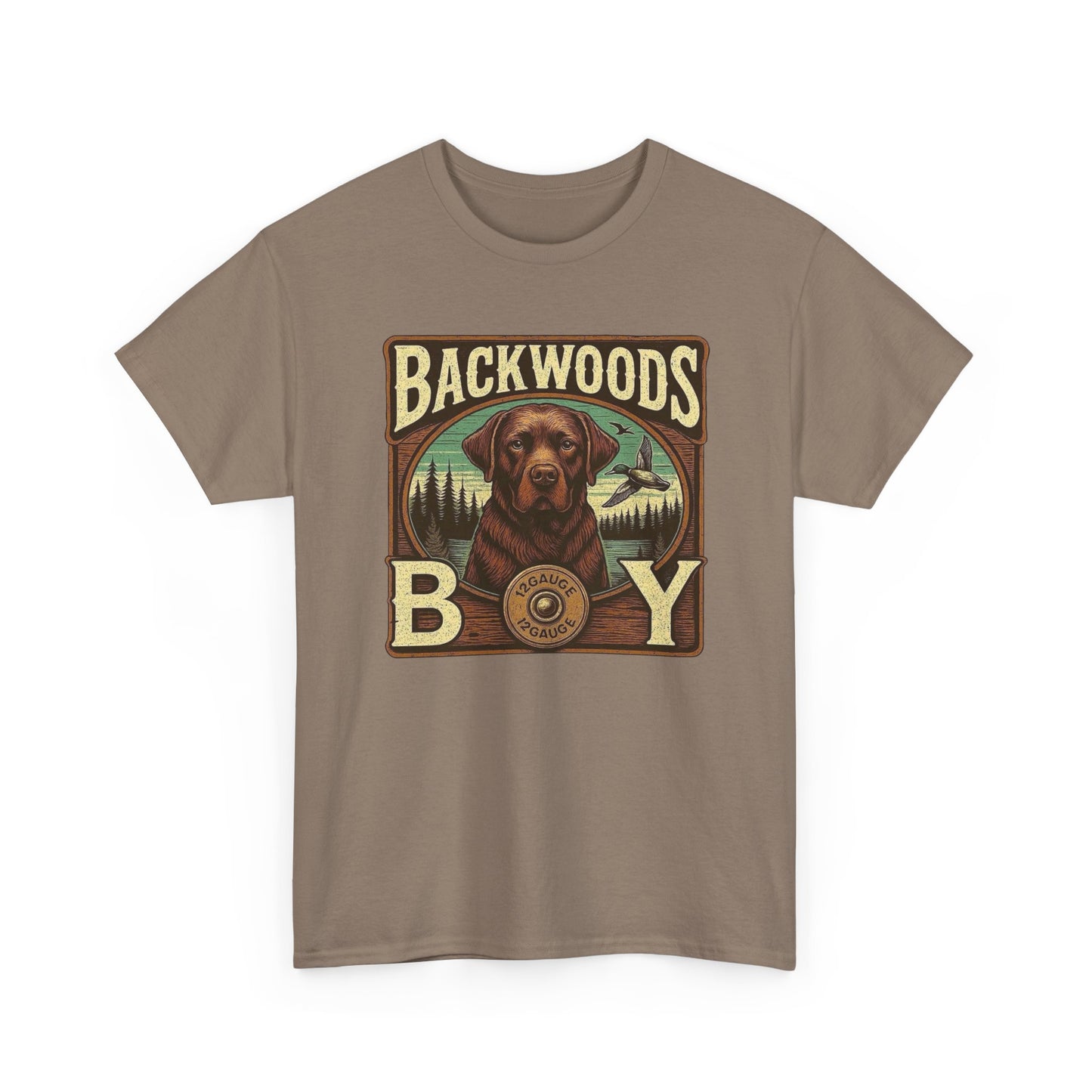 Backwoods Boy Southern Hunting Graphic T Shirt Unisex Heavy Cotton Tee