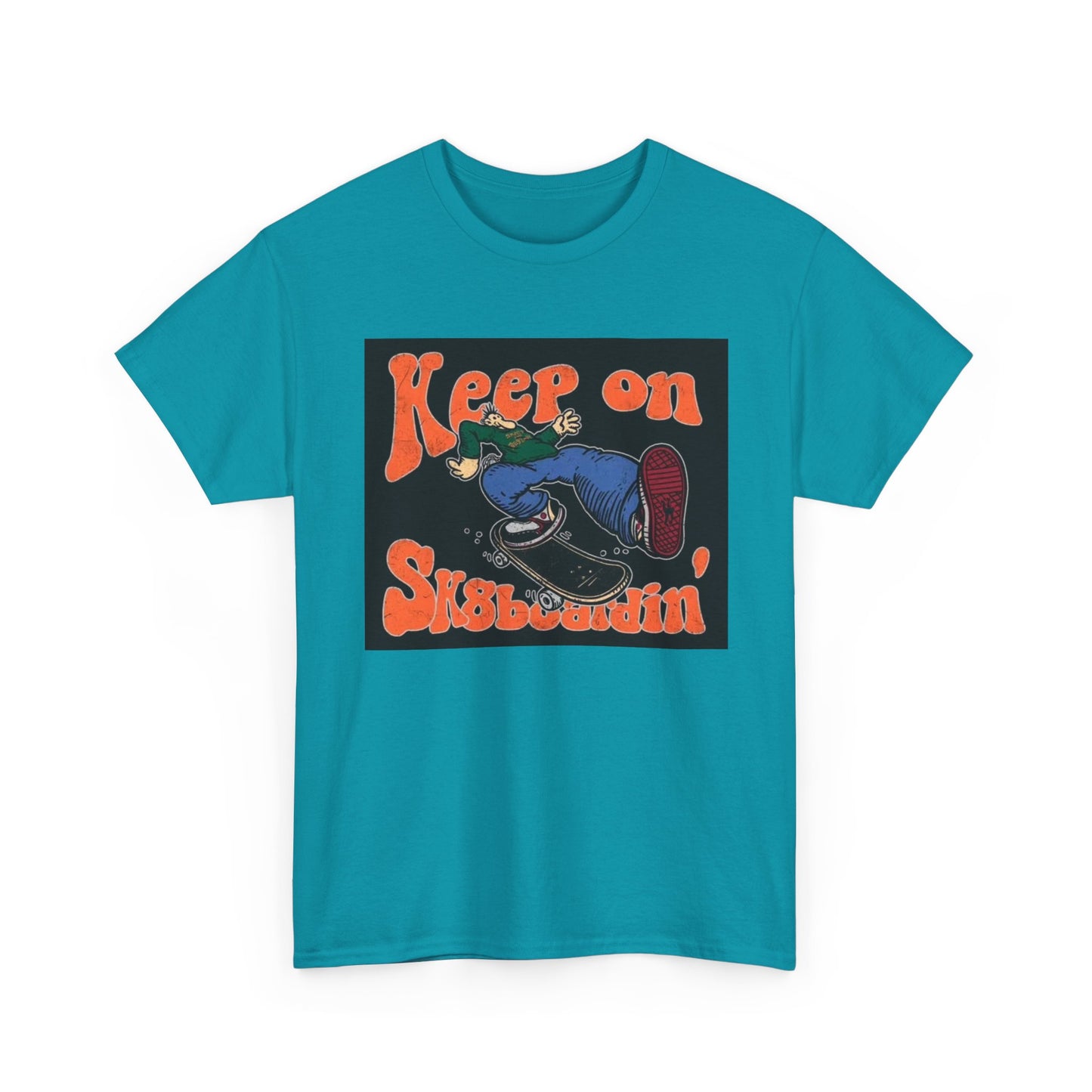 Keep On SkateBoarding Tshirt Skate or Die Vintage Graphic Retro Unisex Heavy tee