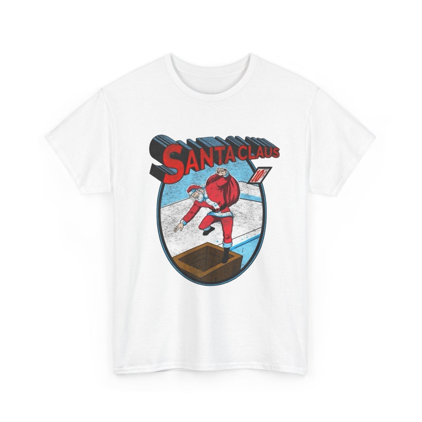 Santa Clause Christmas Superhero Graphic T Shirt NEW Unisex Heavy Cotton Tee