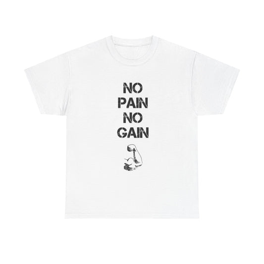 No Pain No Gain GYM Graphic T Shirt Adult NEW Unisex Heavy Cotton Tee