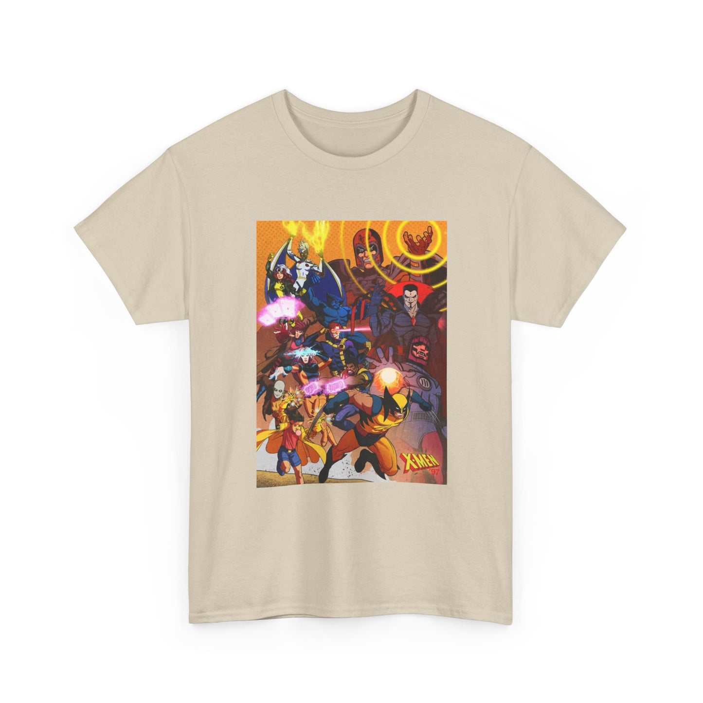 Cartoon Graphic Tee Xmen Comic Book Retro Vintage Tee Unisex Heavy Cotton Tee