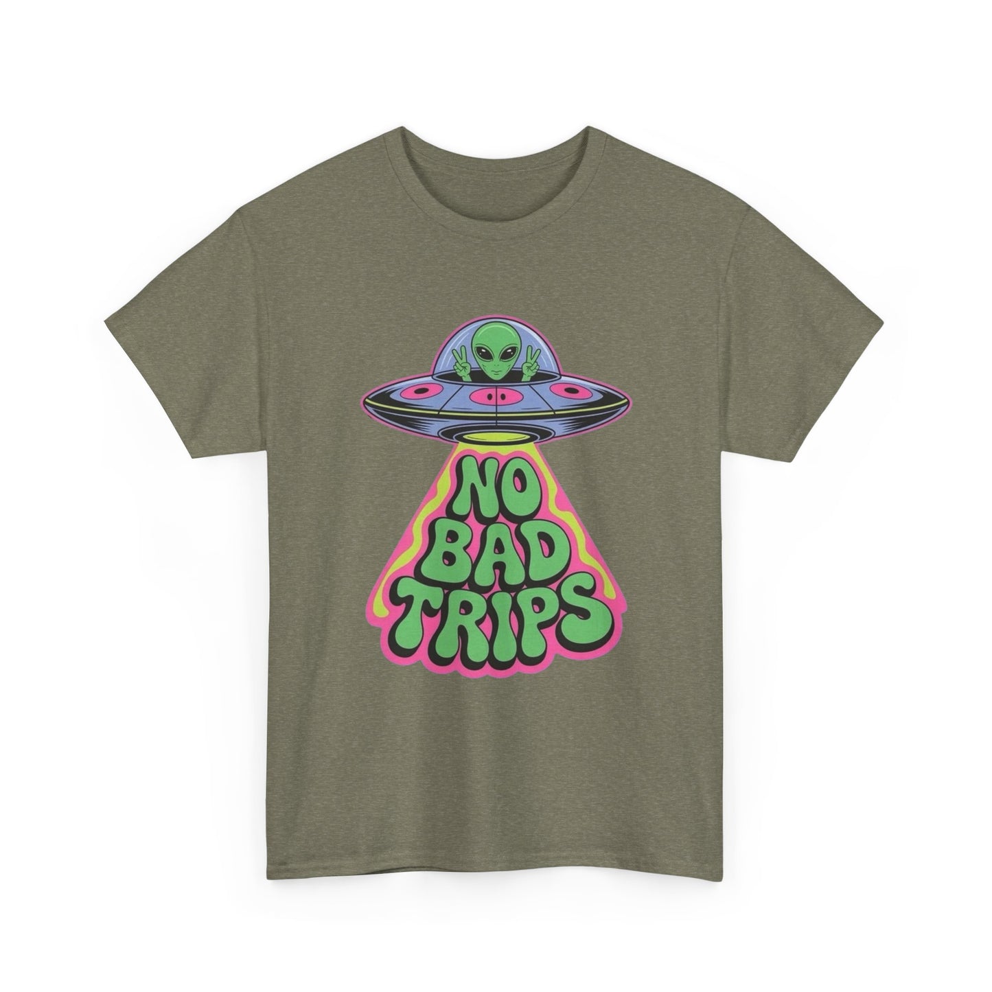 No Bad Trips Graphic T Shirt NEW Unisex Heavy Cotton Tee