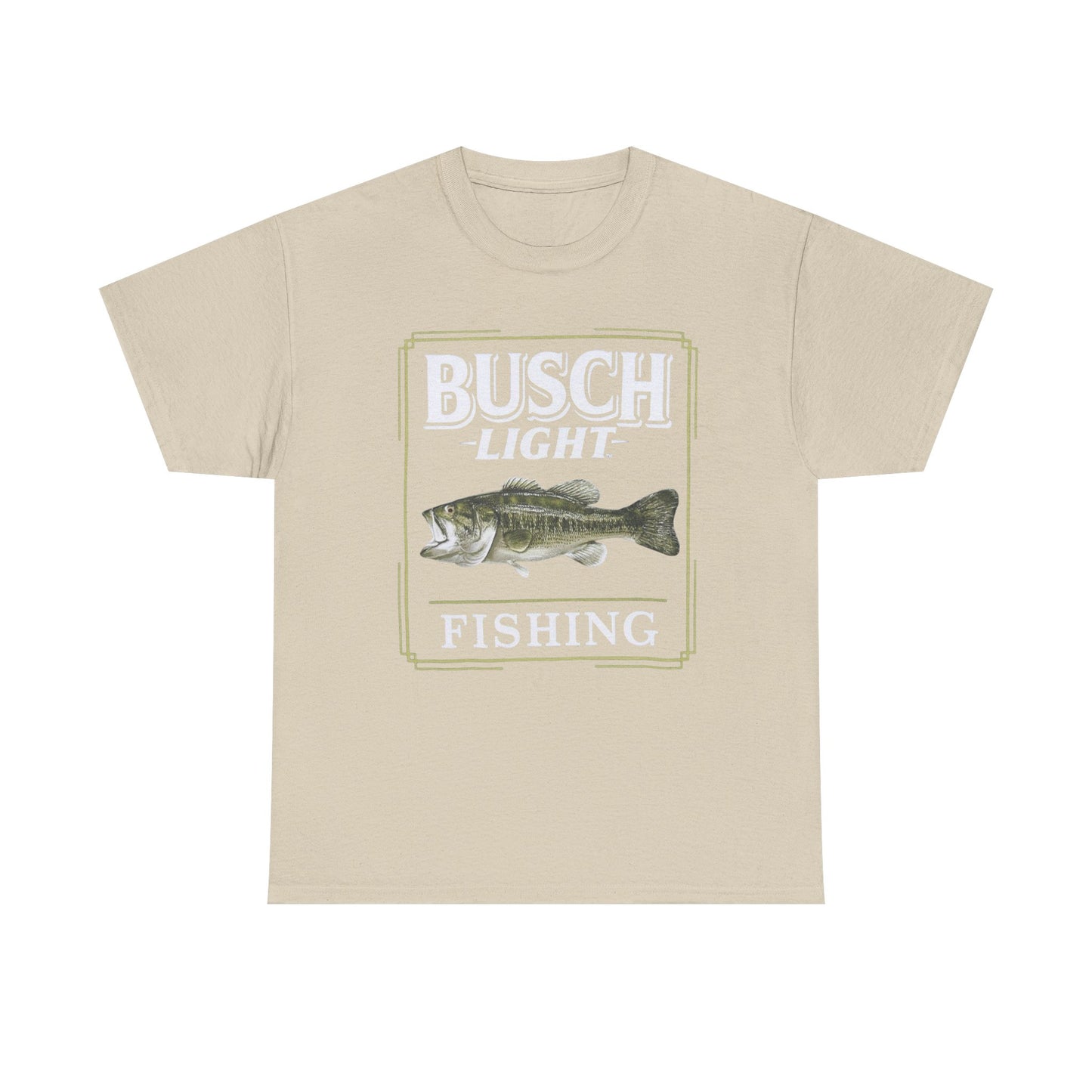 Busch Light Fishing Beer Graphic T Shirt Unisex Heavy Cotton Tee