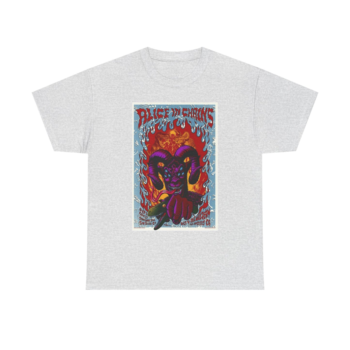 Alice In Chains Rock Band T Shirt Merch Poster Unisex Heavy Cotton Tee