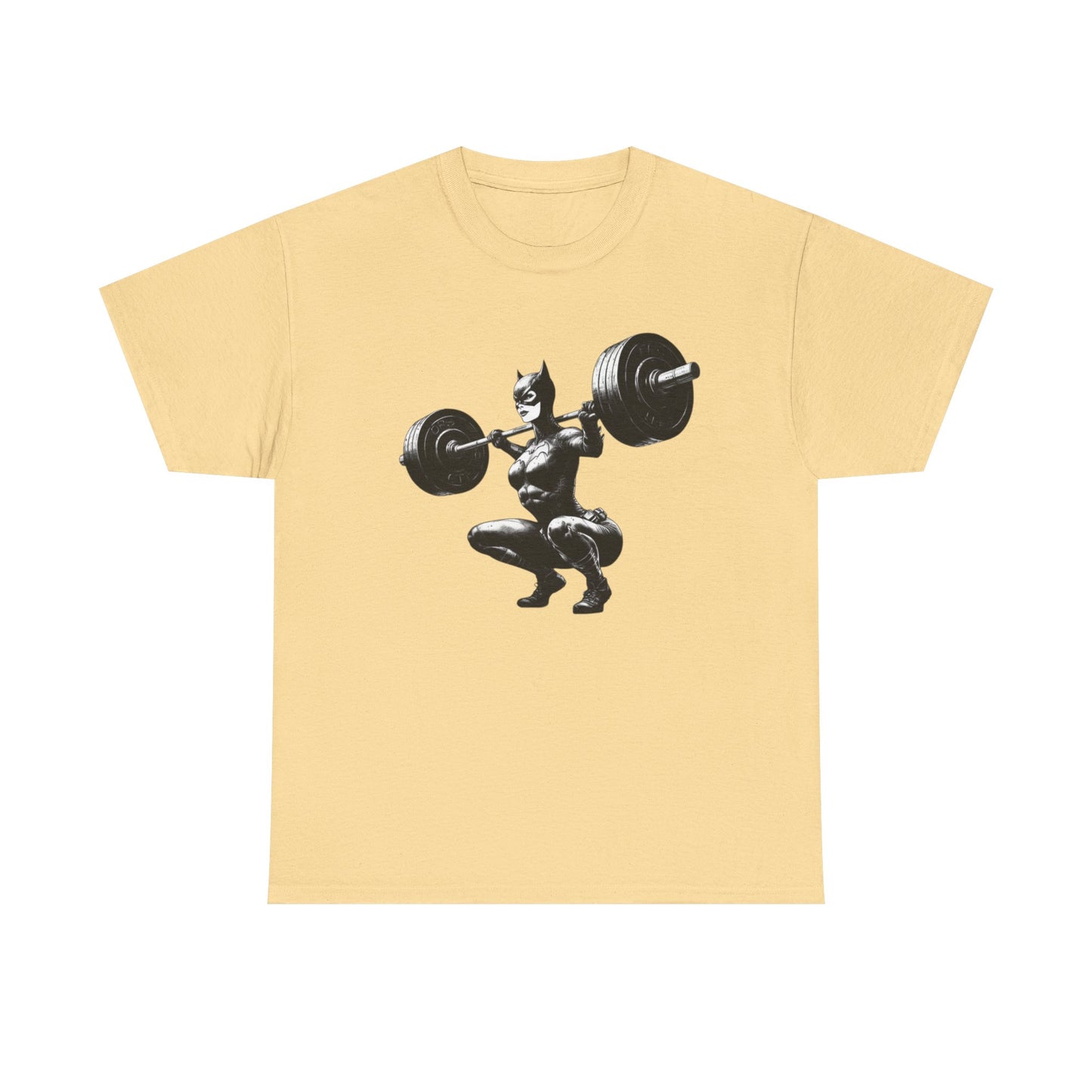 Catwoman GYM Lifting Apparel Graphic T Shirt Womens Heavy Cotton Tee