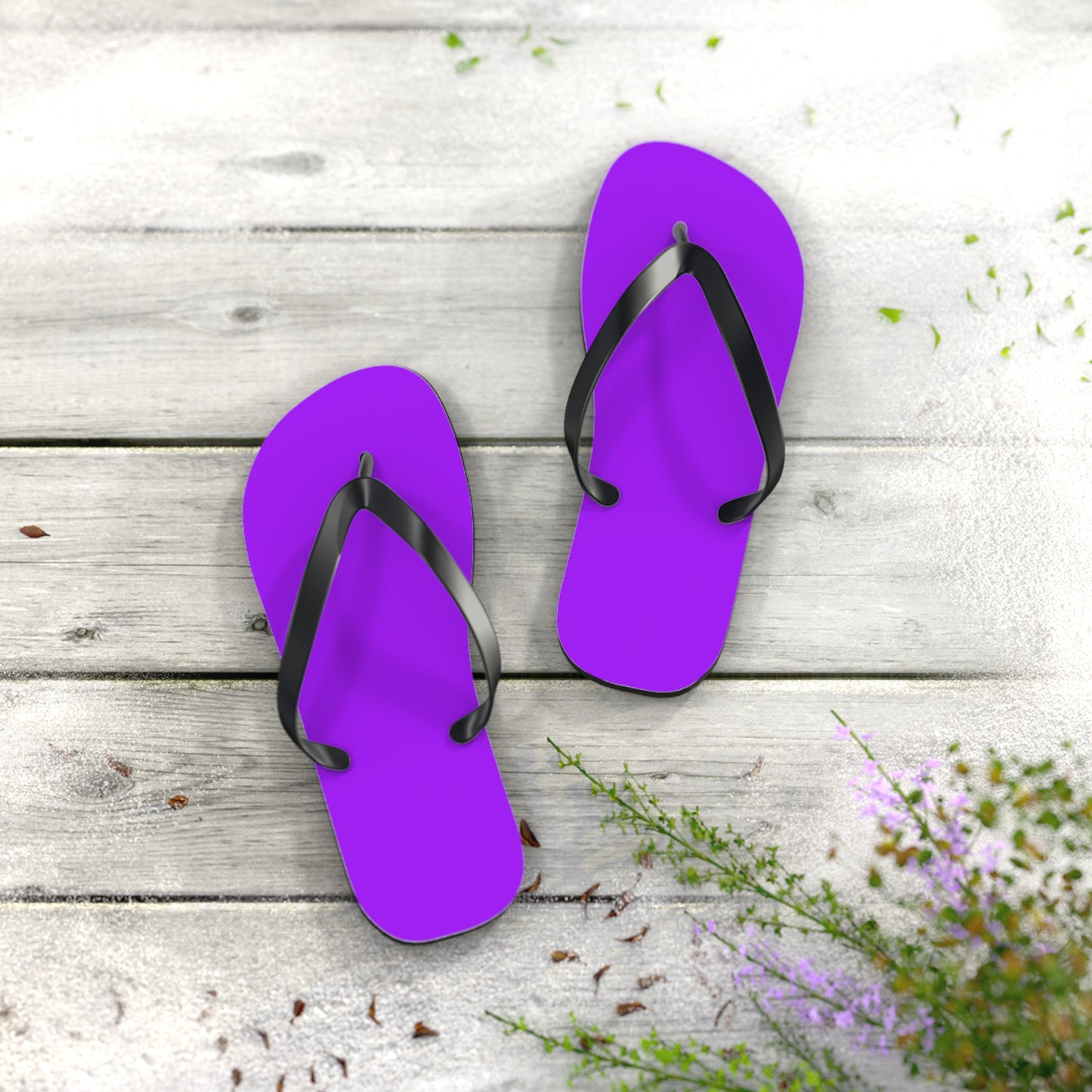 Neon Purple Flip Flops, Sandals Slides, Summer Footwear, Brand New