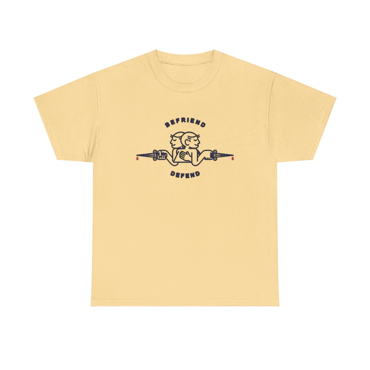 Befriend Defend Graphic T Shirt NEW Unisex Heavy Cotton Tee