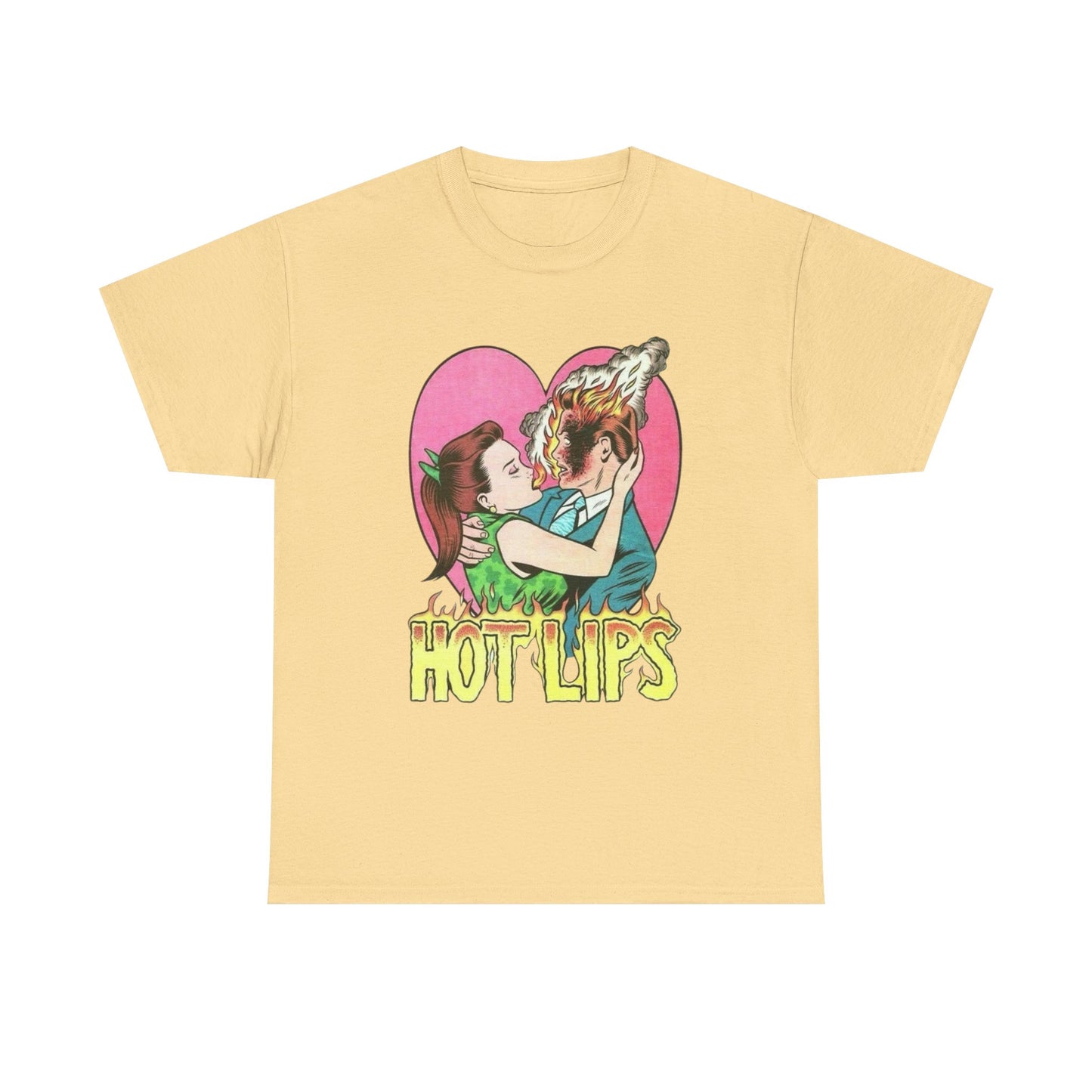 Hot Lips Vintage Graphic T Shirt ADULT NEW Heavy Cotton Tee