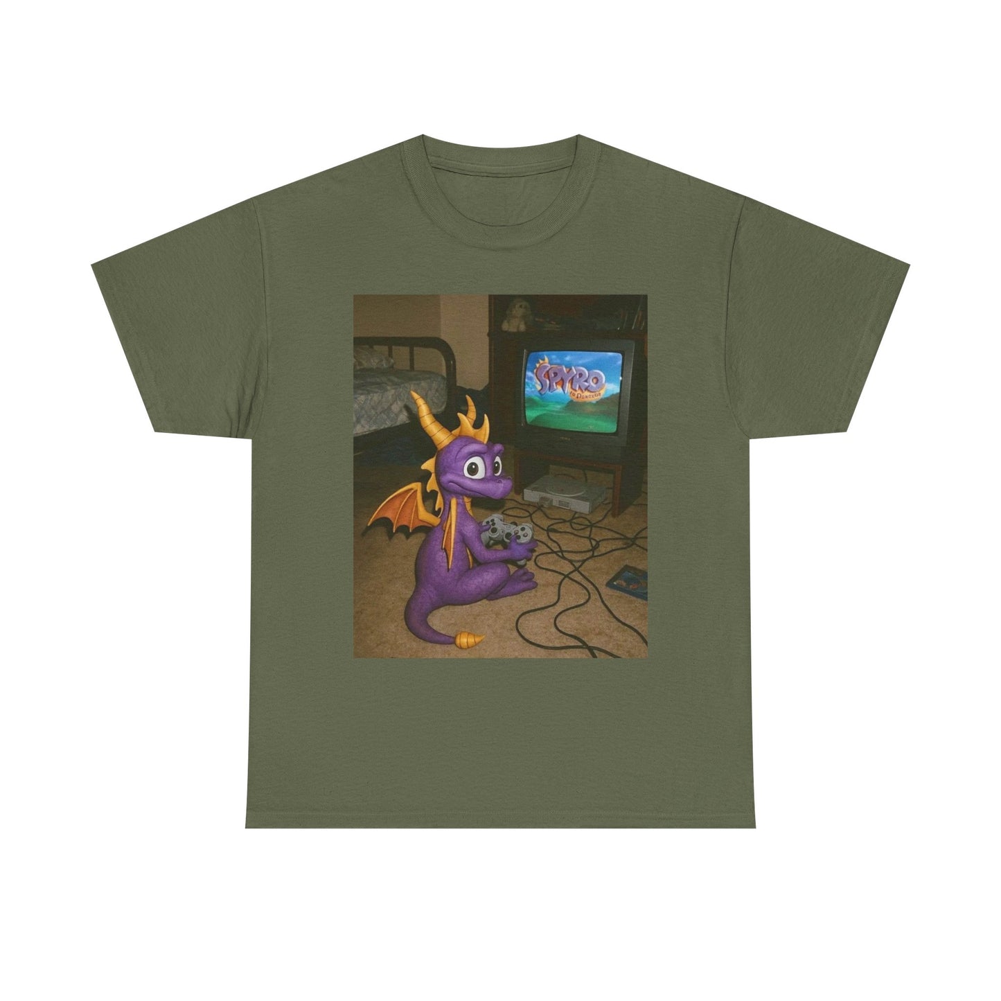 Spyro Graphic T Shirt Vintage Funny Gaming Unisex Heavy Cotton Tee