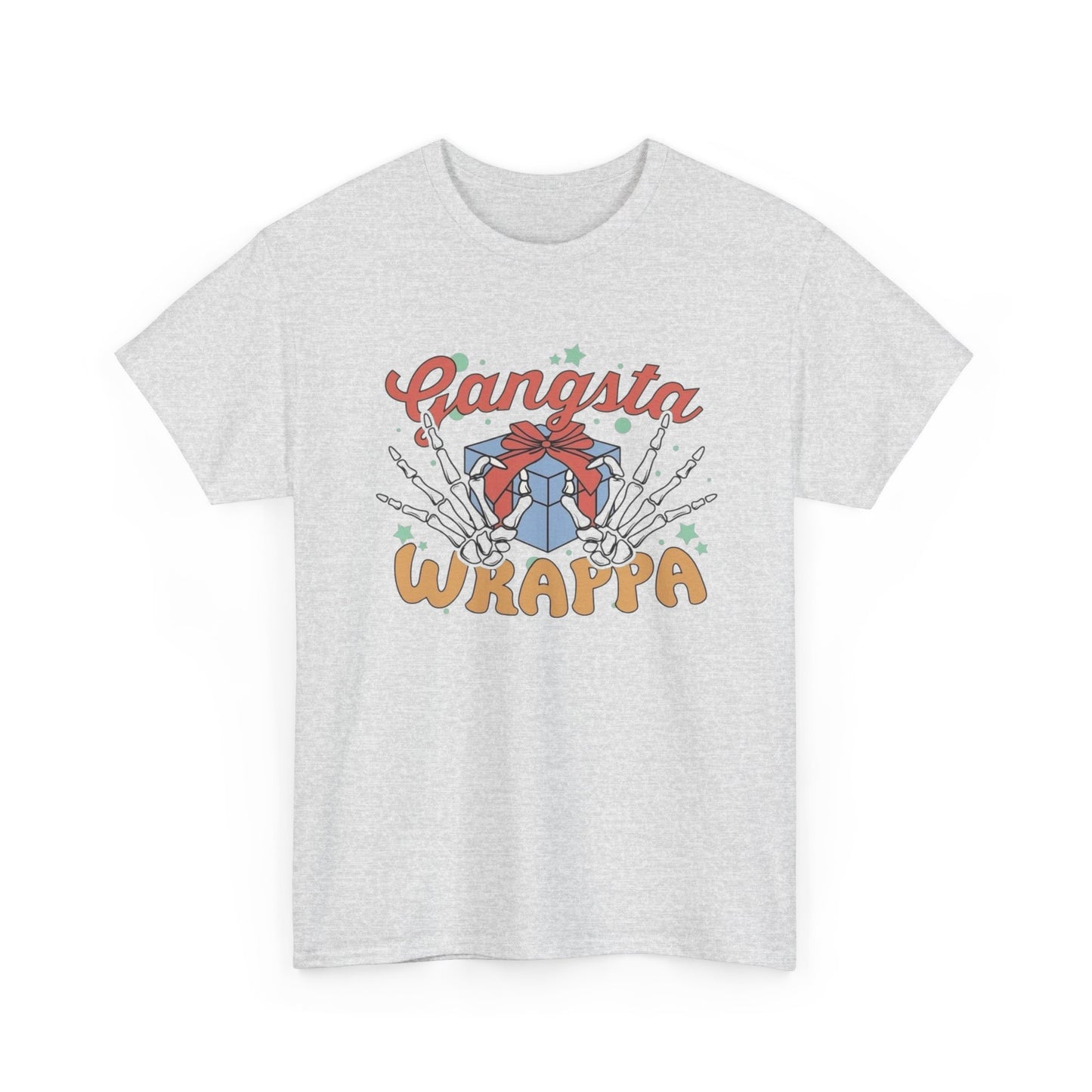 Gangsta Wrappa Funny Christmas Graphic T Shirt Unisex NEW Heavy Cotton Tee