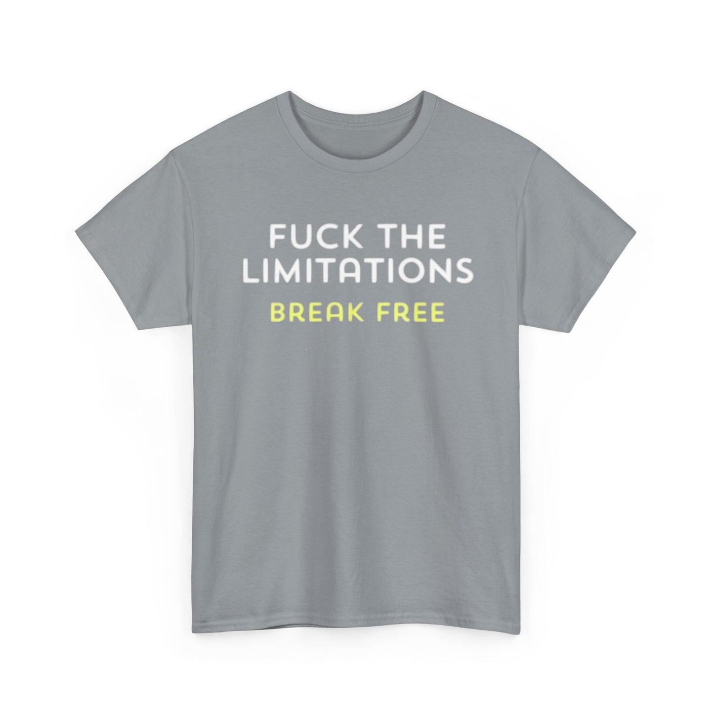 Forget The Limitations Graphic T Shirt Motivation Hard Work Unisex Heavy Cotton