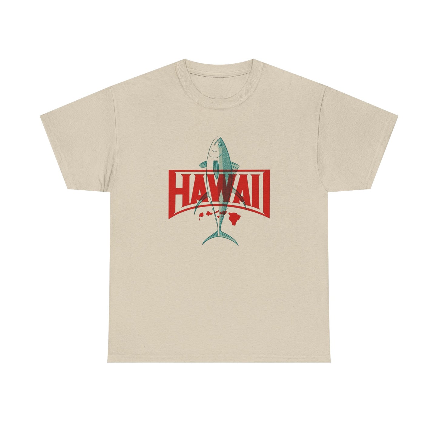 Hawaii Fishing Graphic T Shirt NEW ADULT Unisex Heavy Cotton Tee