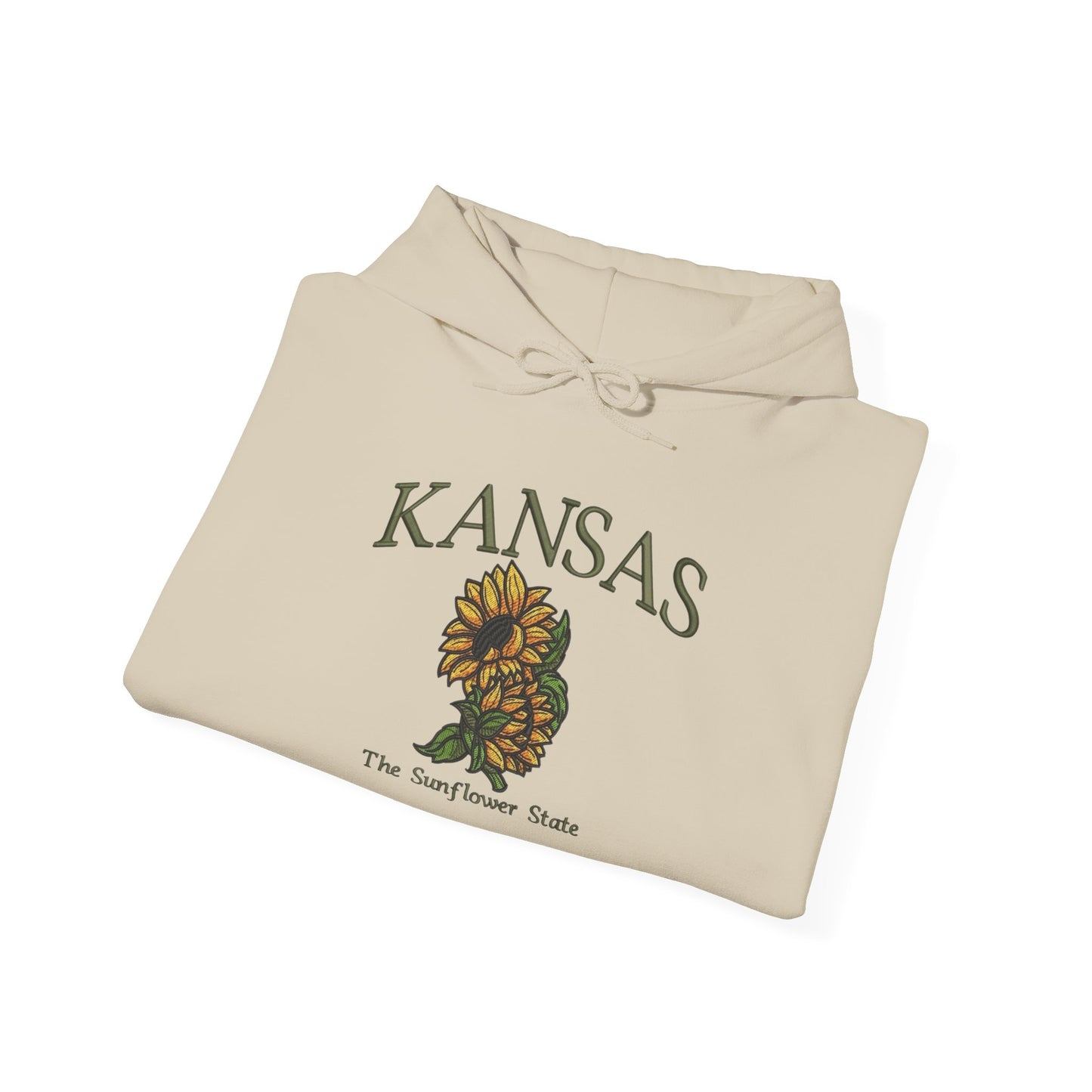 Kansas The Sunflower State Graphic Hoodie Heavy Blend Sweatshirt NEW