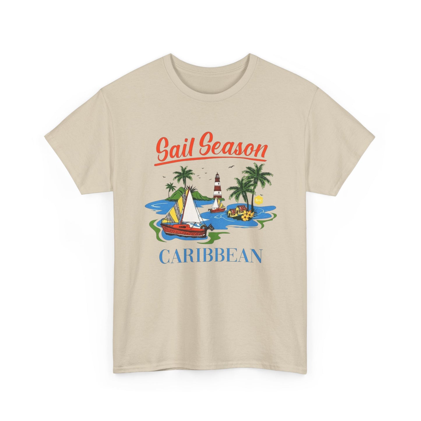 Sail Season Carribean Graphic T Shirt S-5XL NEW Unisex Heavy Cotton Tee