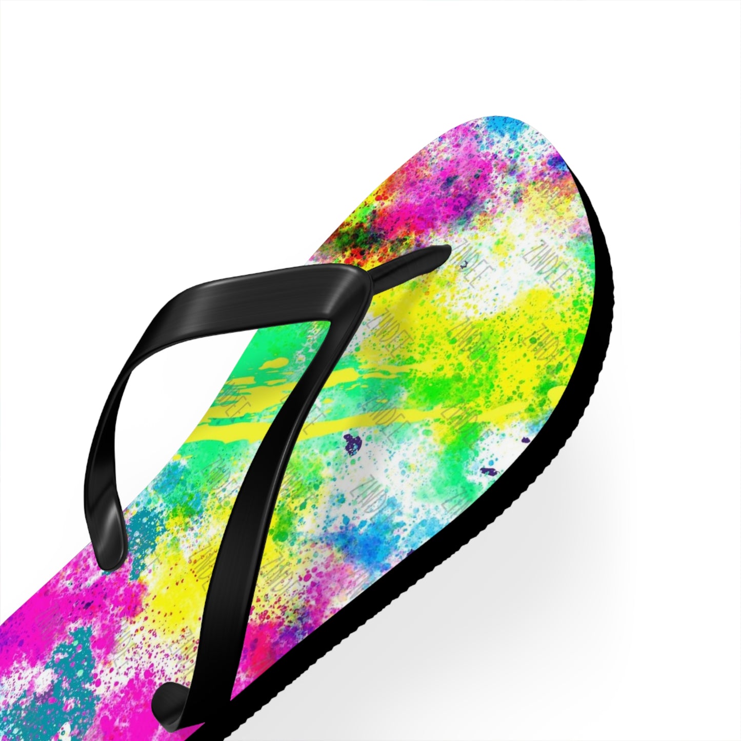 Neon Paint Flip Flops, Sandals Slides, Summer Footwear, Brand New