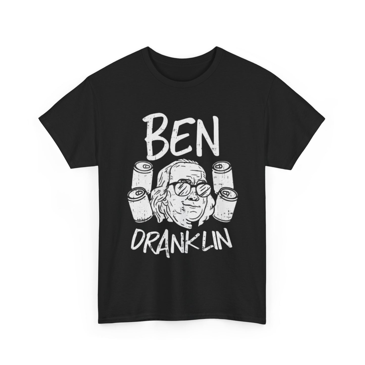 Ben Drankin Shirt Funny Beer Graphic Franklin USA American Flag Unisex Heavy