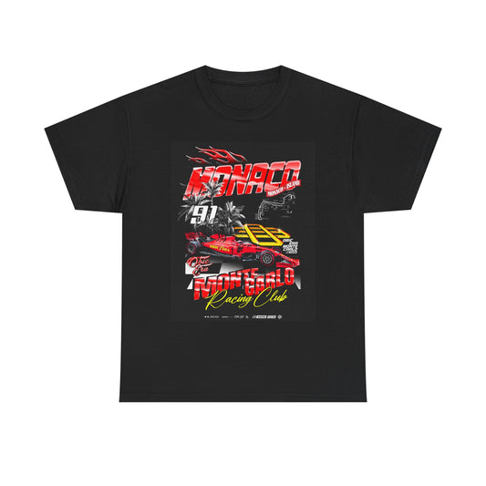 Monte Carlo Racing Club Graphic T Shirt Vintage Unisex Heavy Cotton Tee
