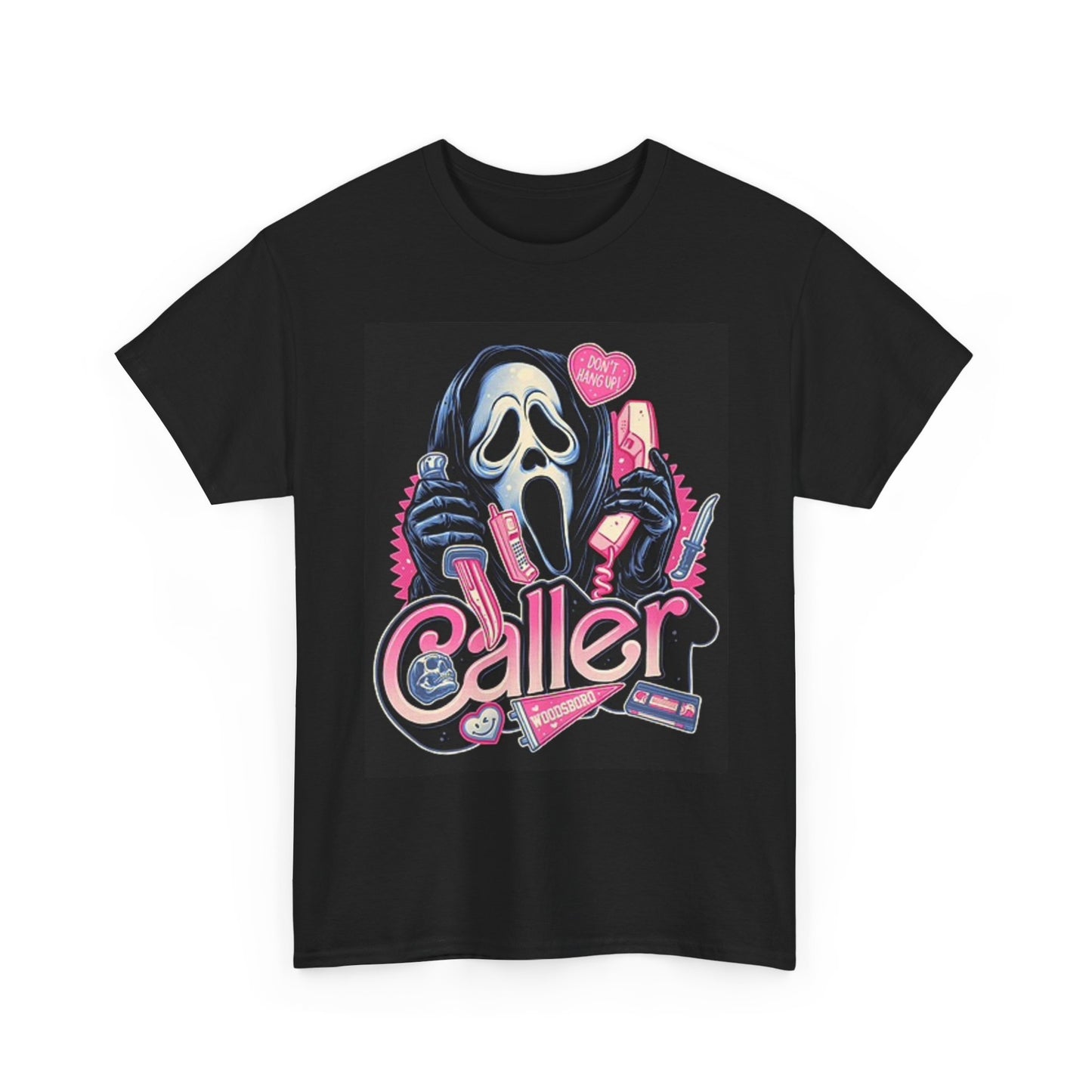 Scream Graphic T Shirt Caller Retro Scary Movie Horror Unisex Heavy Cotton Tee
