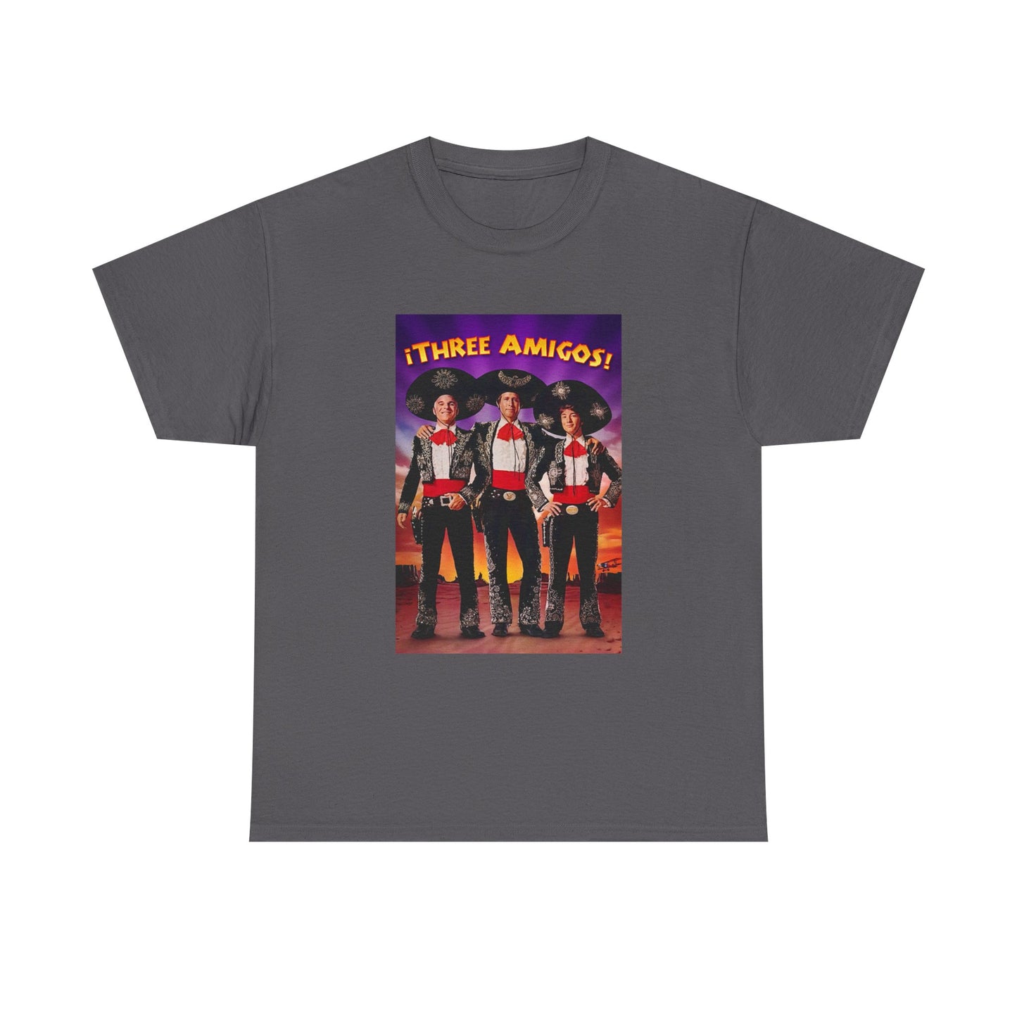 Three Amigos Tshirt Steve Martin Graphic Vintage Comedy Unisex Heavy Cotton Tee