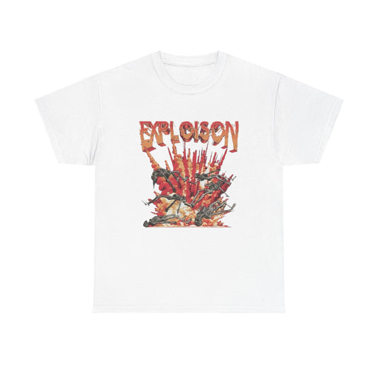 Explosion Graphic T Shirt Unisex Heavy Cotton Tee