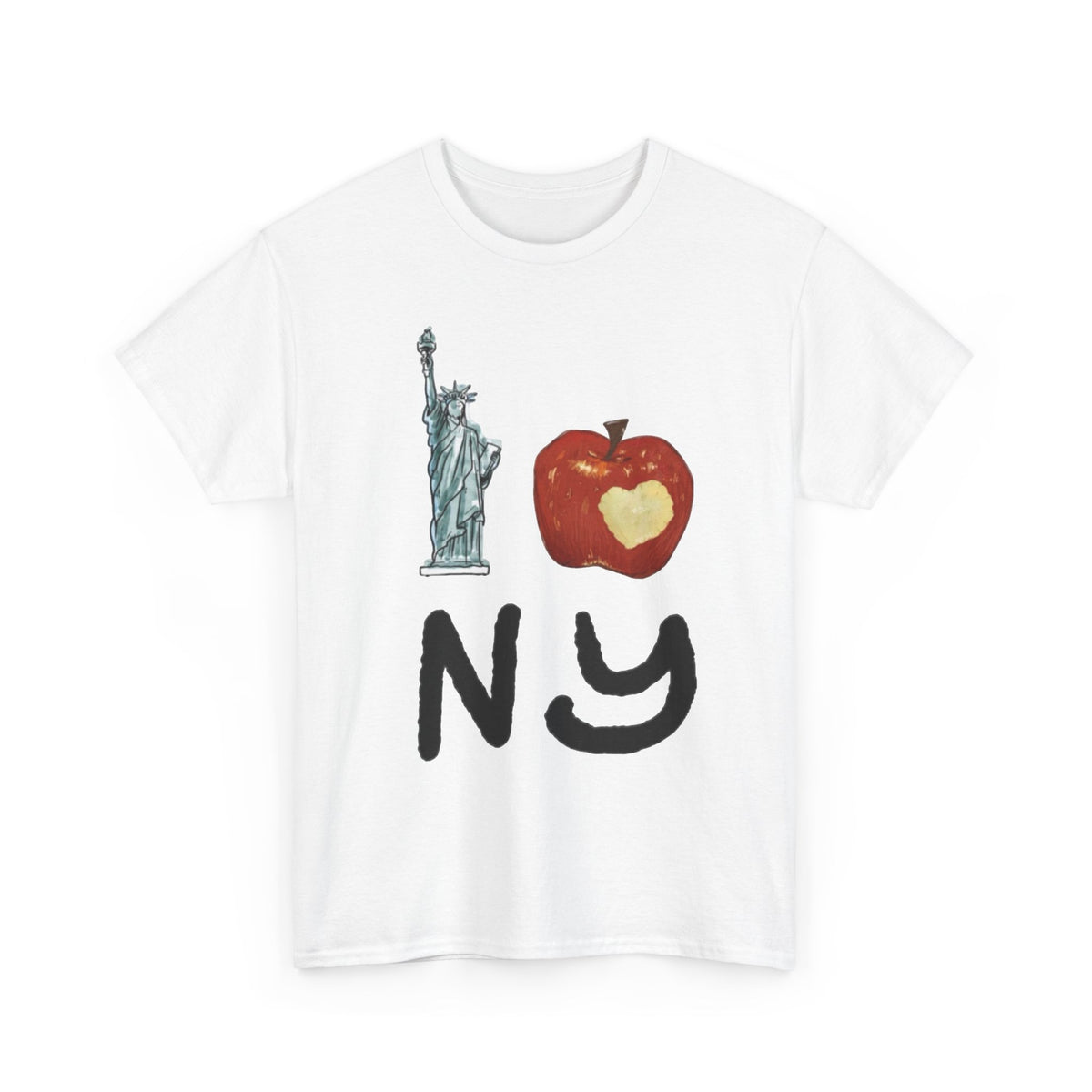 I love New York Graphic T Shirt Vintage Big Apple Men's Heavy Cotton Tee