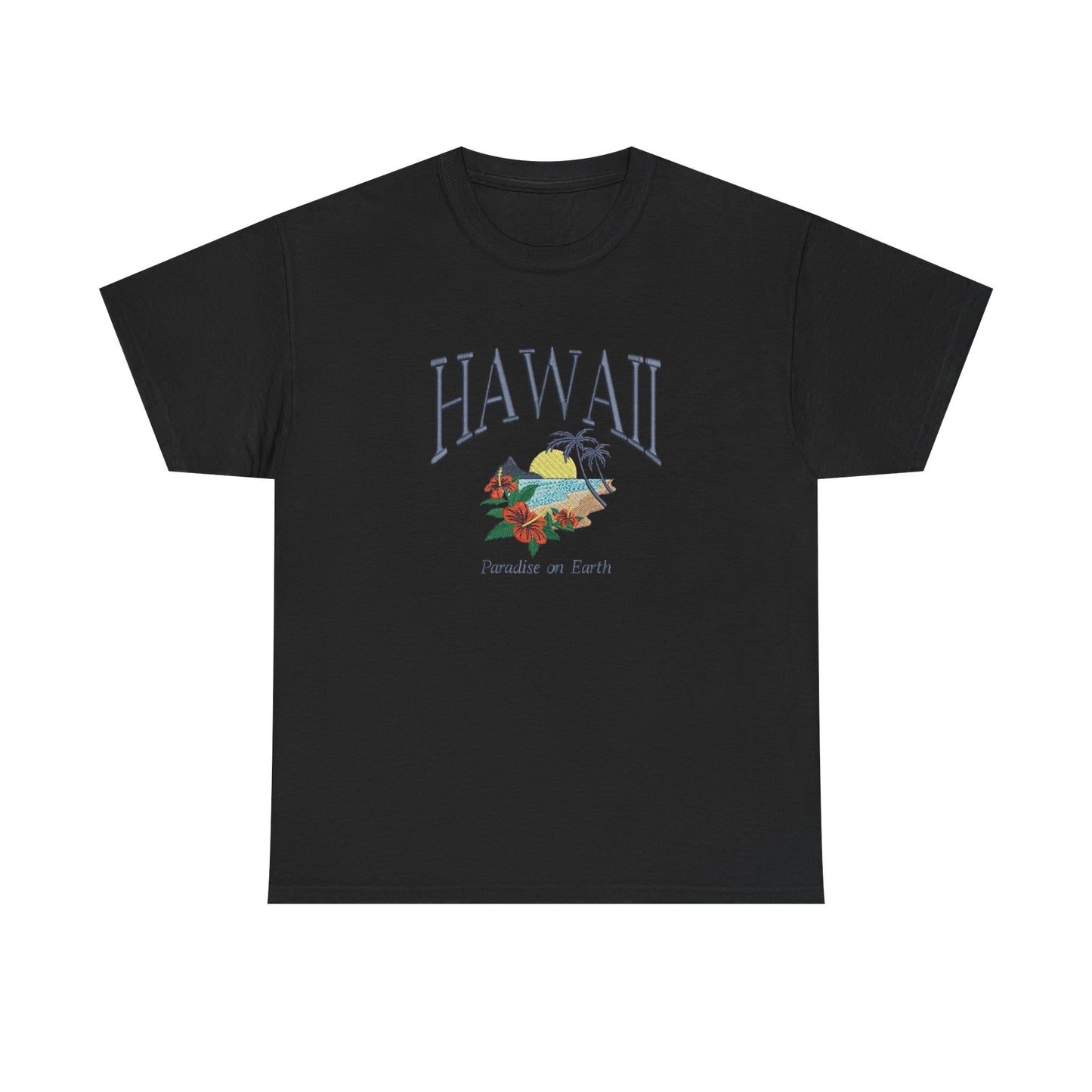 Hawaii Paradise On Earth Graphic T Shirt NEW Unisex Heavy Cotton Tee