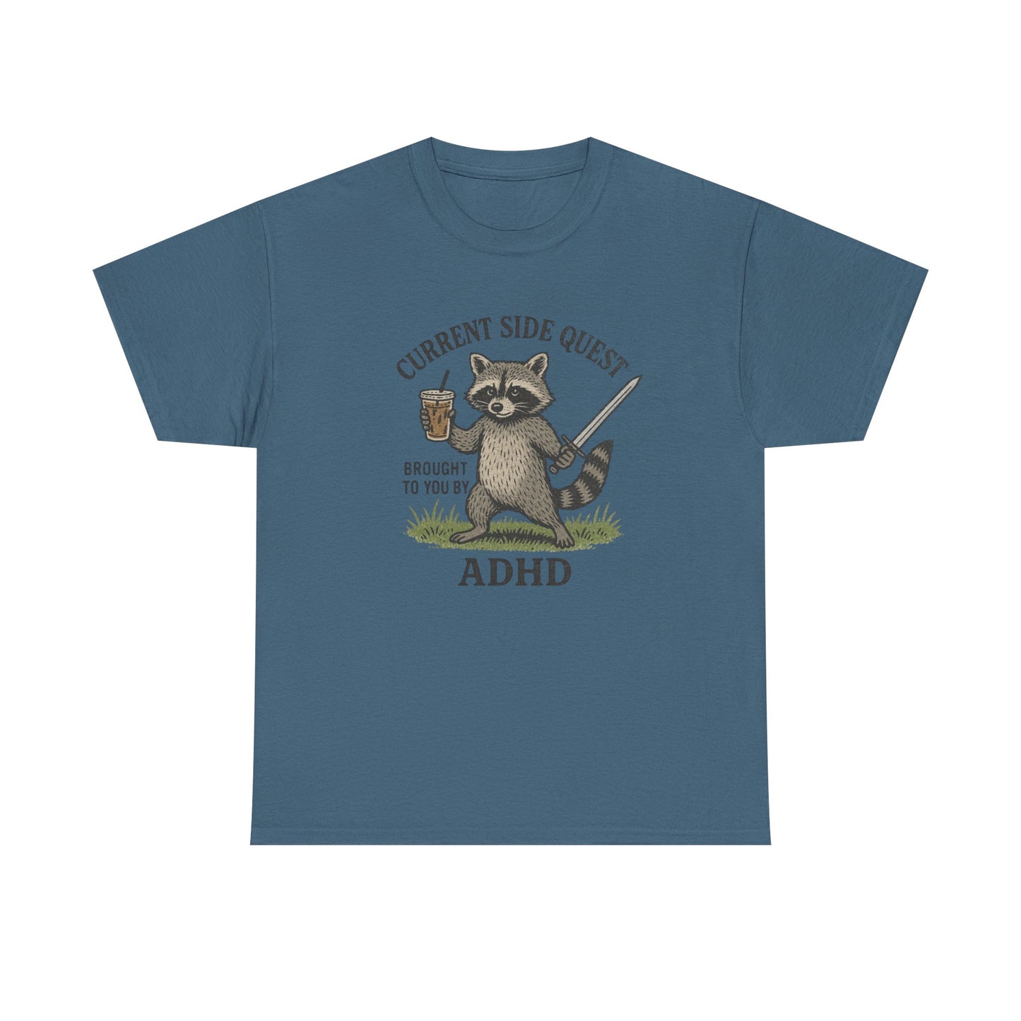 Funny ADHD Side quests Graphic T Shirt Unisex Heavy Cotton Tee Gift Vintage